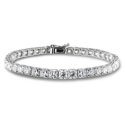 Bracciale Tennis WG 14K 20 Carati Con Vero Diamanti Taglio Cuscino Scintillanti