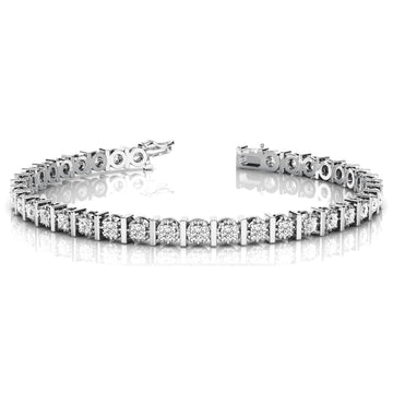 Bracciale Tennis WG 14K Vero Diamanti Tondi 5.70 Carati