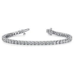 Bracciale Tennis in Oro Bianco 14K Con Vero Diamanti Tondi da 8.10 Carati