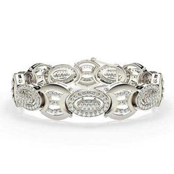 Bracciale Uomo Piccoli Naturale Diamanti Tondi 11.50 Carati WG 14K