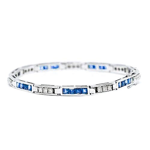 Bracciale_Tennis_Con_Rotondo_Diamanti_E_Zaffiri_Principessa