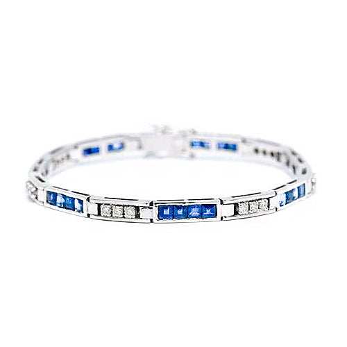 Bracciale_Tennis_Con_Rotondo_Diamanti_E_Zaffiri_Principessa