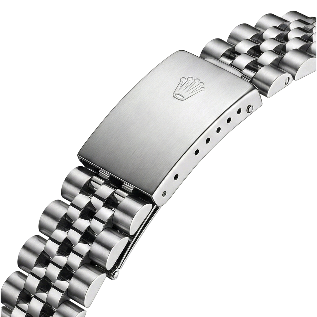 Bracciale giubileo in acciaio inossidabile Quadrante a bastoncino nero Orologio da donna Rolex Datejust