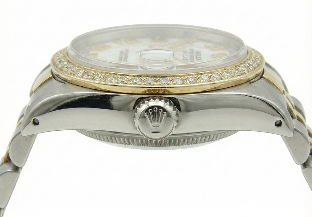 Bracciale giubileo in acciaio inossidabile e quadrante romano in oro Rolex Datejust orologio da donna