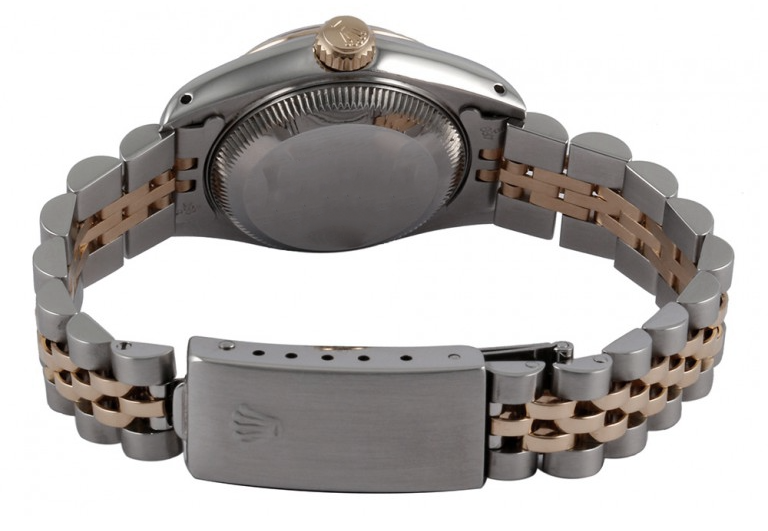 Bracciale giubileo in oro rosa Orologio con bastone bianco Rolex Datejust