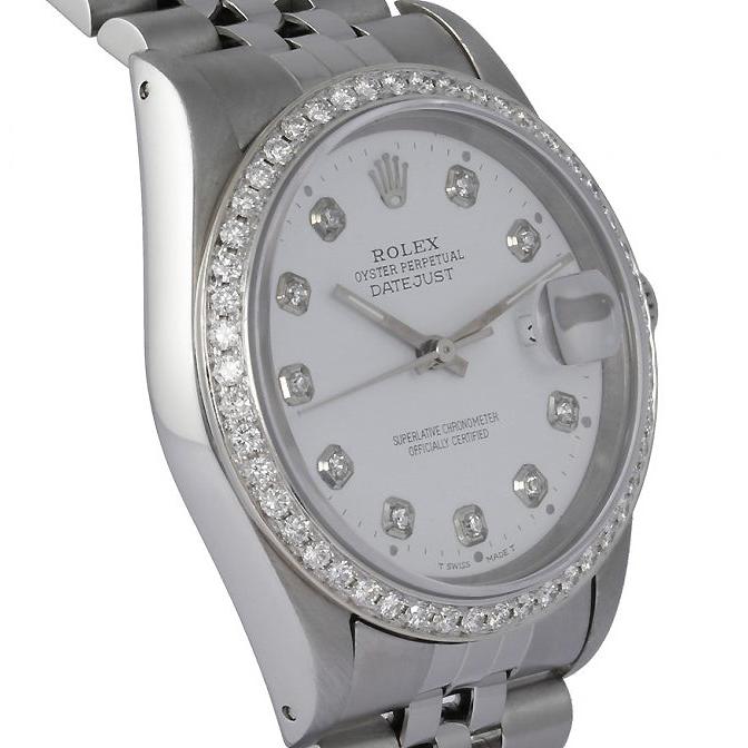 Bracciale in acciaio inossidabile Rolex Datejust Orologio da uomo con lunetta in diamanti
