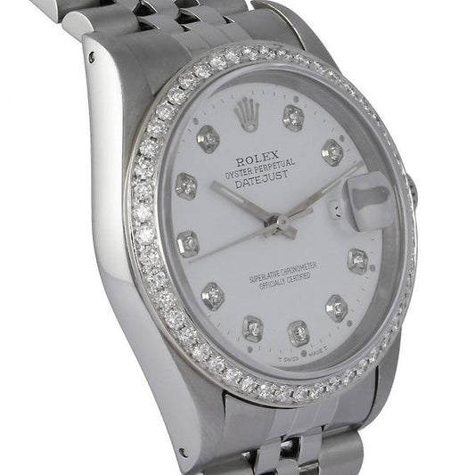 Bracciale in acciaio inossidabile Rolex Datejust Orologio da uomo con lunetta in diamanti