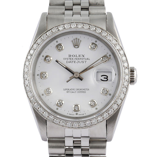 Bracciale in acciaio inossidabile Rolex Datejust Orologio da uomo con lunetta in diamanti