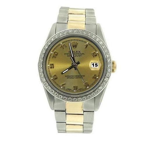 Bracciale ostrica in acciaio inox e oro Orologio da uomo Datejust 