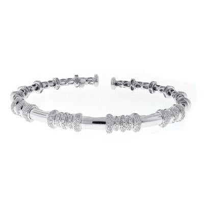 Braccialetto In Oro Con Vero Diamanti Rotondi Con Micro Pavé Da 5 Ct.