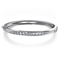 Braccialetto Sparkling Vero Diamanti Tondi Oro Bianco 3 Ct