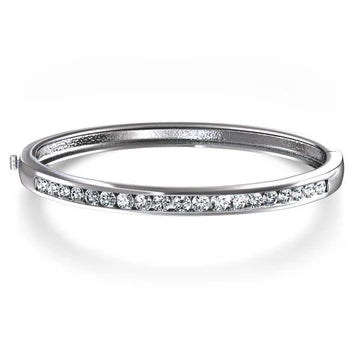 Braccialetto Sparkling Vero Diamanti Tondi Oro Bianco 3 Ct