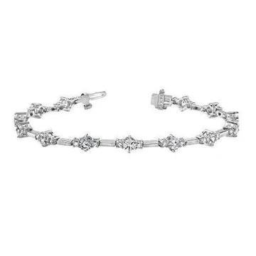 Bracciale Donna Scintillante Taglio Brillante Tondo 6.50 Carati Vero Diamanti
