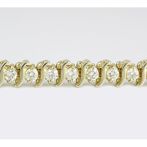 Diamante Taglio Rotondo Gioielli Firmati in Oro Giallo 14K – vista principale