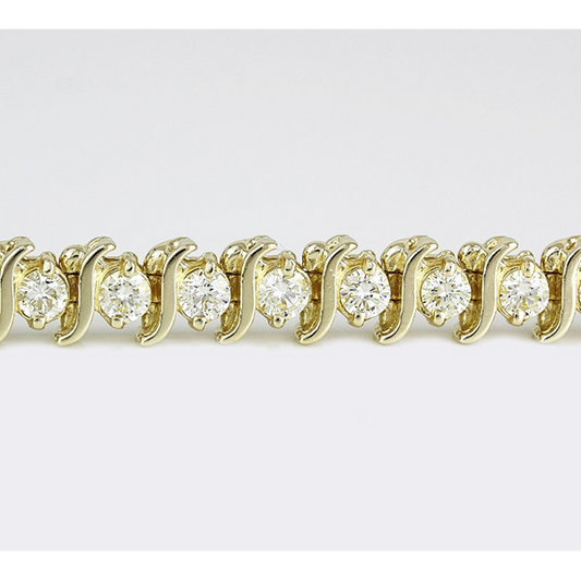 Diamante Taglio Rotondo Gioielli Firmati in Oro Giallo 14K – vista principale
