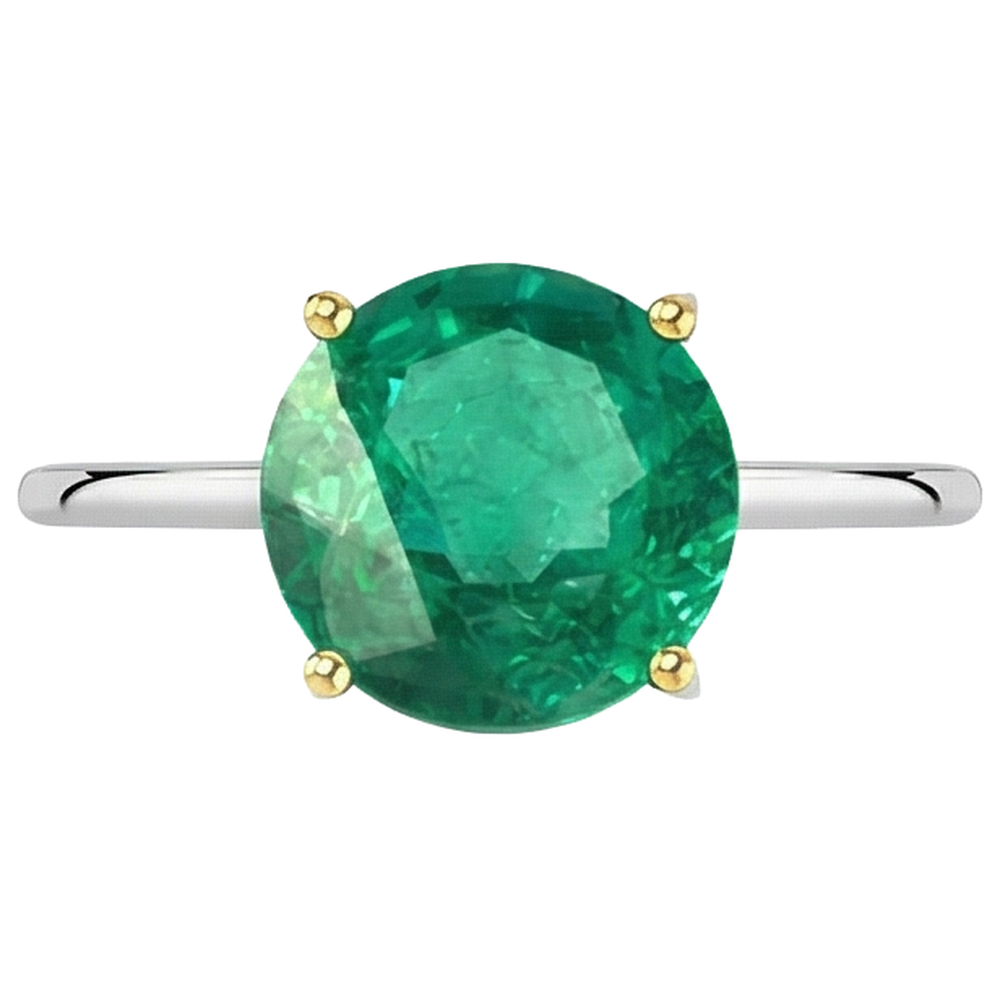 Fine Smeraldo Fine Anello con Pietra Preziosa 2,50 carati – vista laterale