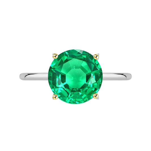 Smeraldo Fine Anello con Pietra Preziosa – vista principale