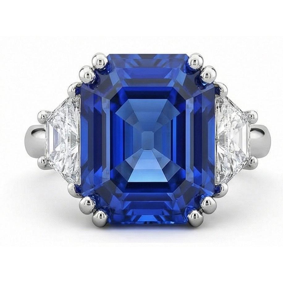 vero asscher diamante 5carati anello dettaglio ravvicinato
