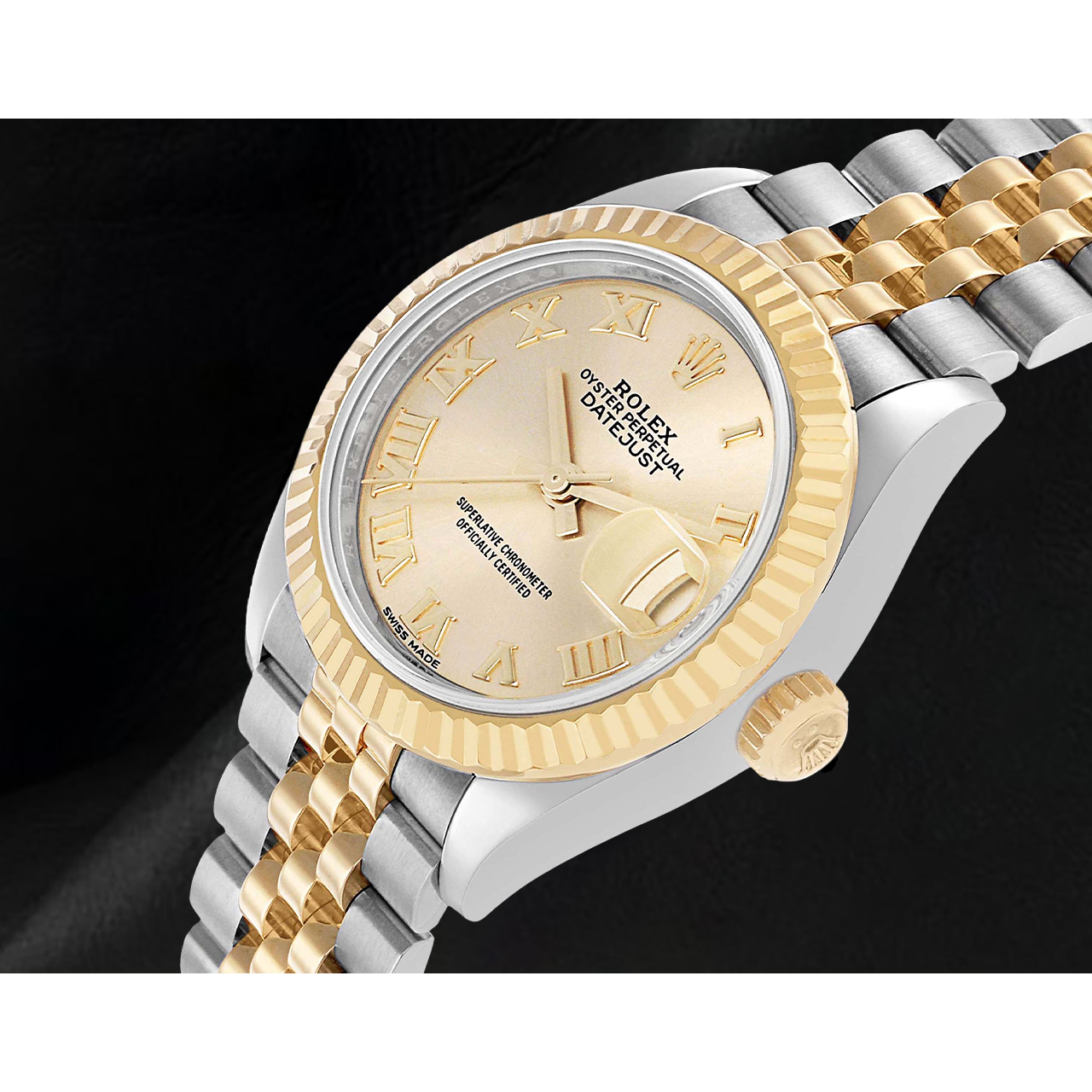 Orologio Rolex Lady-Datejust Bicolore 28 mm con Quadrante con Numeri Romani 279173
