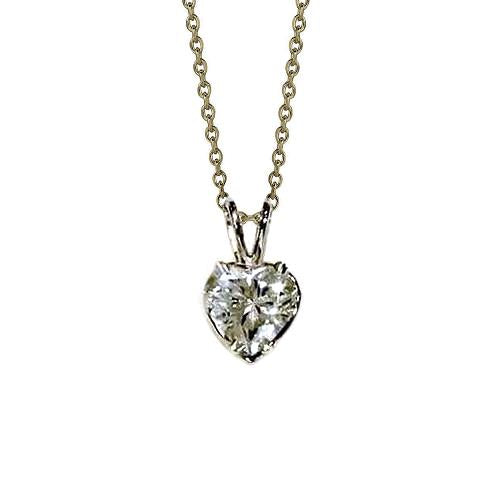 Ciondolo Per Collana Con Naturale Diamanti A Taglio Cuore 1.50 Carati Gioielli In Oro Da Donna