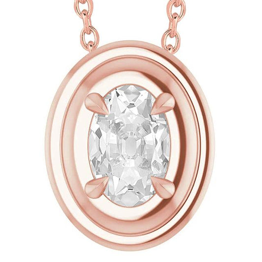 Ciondolo Artiglio Artiglio Aquila Naturale Diamante Ovale Vecchio Minatore Oro Rosa 5 Carati