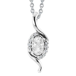 Ciondolo Con Naturale Diamanti Taglio Rotondo E Ovale Vecchio Minatore 3 Carati Oro 14K
