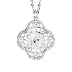 Ciondolo Da Donna Con Castone Filigrana Di Naturale Diamanti Taglio Rotondo 2,50 Carati Old Mine In Oro 14K