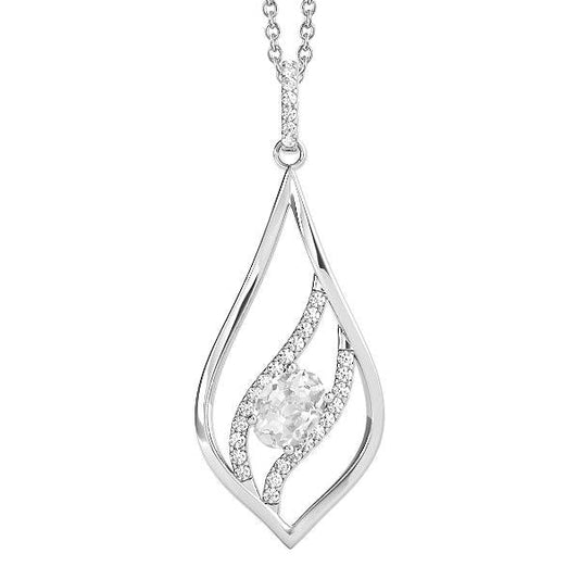 Ciondolo In Oro 14K Con Naturale Diamanti Stile Foglia Tondo E Ovale Vecchio Minatore 2 Carati