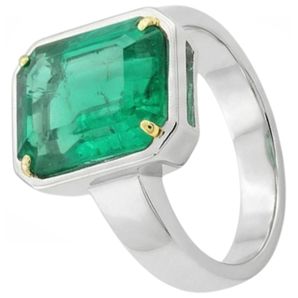 Premium Anello Pietra Colorata 4 carati – vista angolare