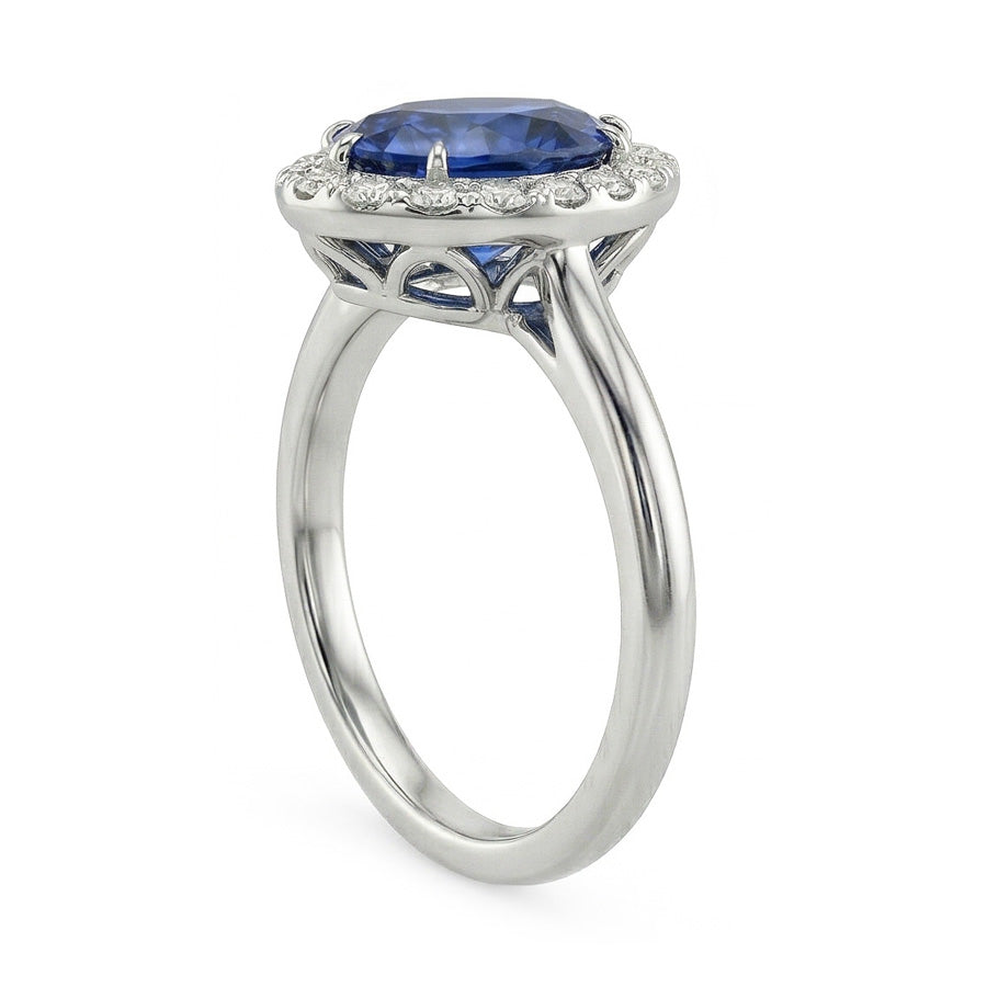 vero pear diamante 6.75carati anello vista dall'alto