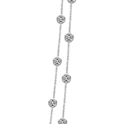 Collana Con Doppia Catena Da 46 cm Di Naturale Diamanti Da 9.30 Ct Tagliata Da Cantiere