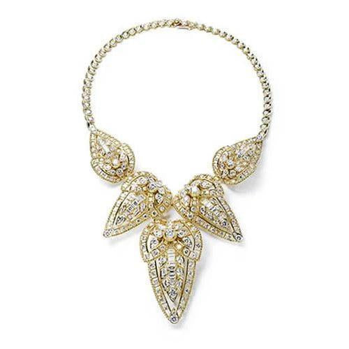 Collana Da Donna In Oro Giallo 14K 60 Carati Con Piccoli Vero Diamanti Scintillanti