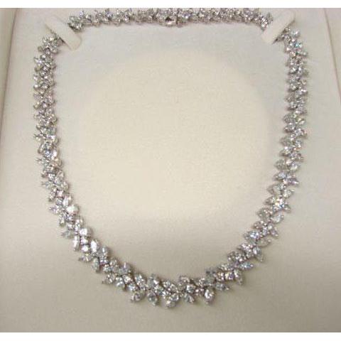 Collana Da Donna Piccola Da 40 Ct Con Genuino Diamanti Scintillanti Novità