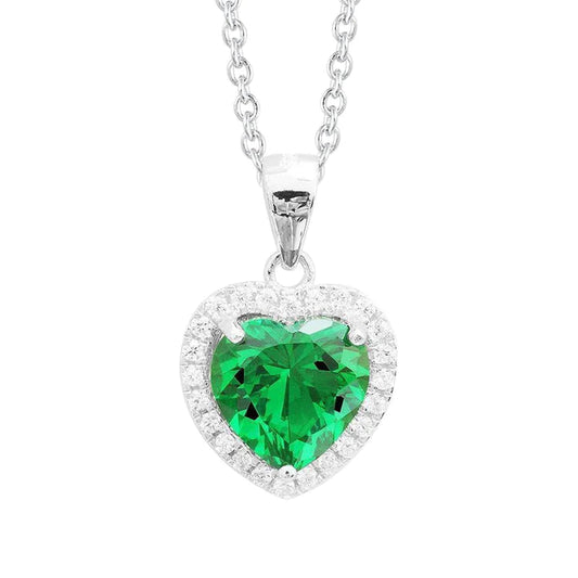 Collana con ciondolo in Verde smeraldo colombiano e diamanti 7.20 carati