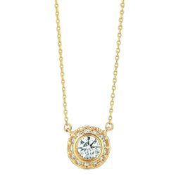 Collana Ciondolo 1 Carato Vero Diamante Rotondo In Oro Giallo 14K Gioielli Da Donna Nuovo