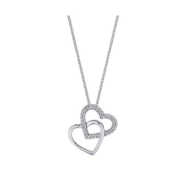 Collana Con Ciondolo A Cuore Con Vero Diamante A Taglio Rotondo Da 1,50 Carati In Oro Bianco 14K