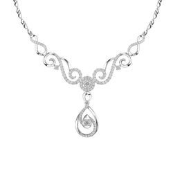 Collana Donna Vero Diamanti Rotondi Taglio Brillante 5 Ct Oro Bianco 14K