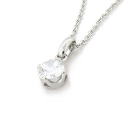Collana Pendente Solitario Con Genuino Diamante Di Forma Ovale Da 1,25 Carati In Oro Bianco 14K