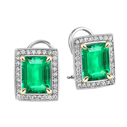 Realizzato a mano Gemstone Earring – Smeraldo 2,50 carati di