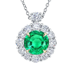 Premium Pendente Pietra Preziosa con Smeraldo Fine