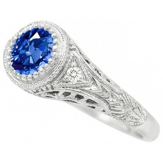 vero round diamante 1.25carati anello angolo laterale