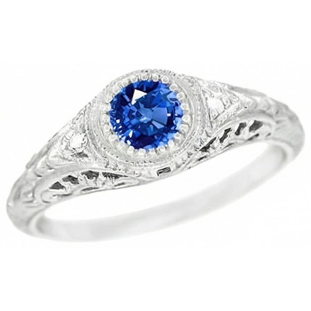 vero round diamante 1.25carati anello vista frontale