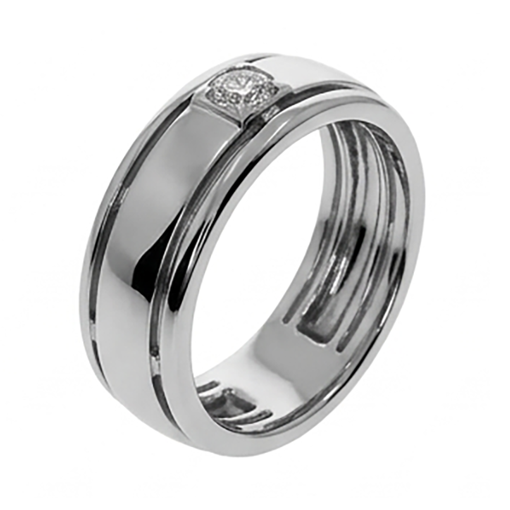 Comoda Calzata Banda da Uomo Anello di Diamante Per Uomini