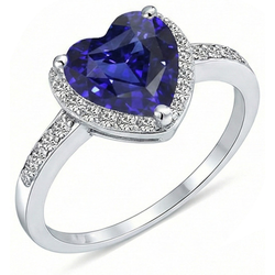 Anello Zaffiro Vero 4 Carati