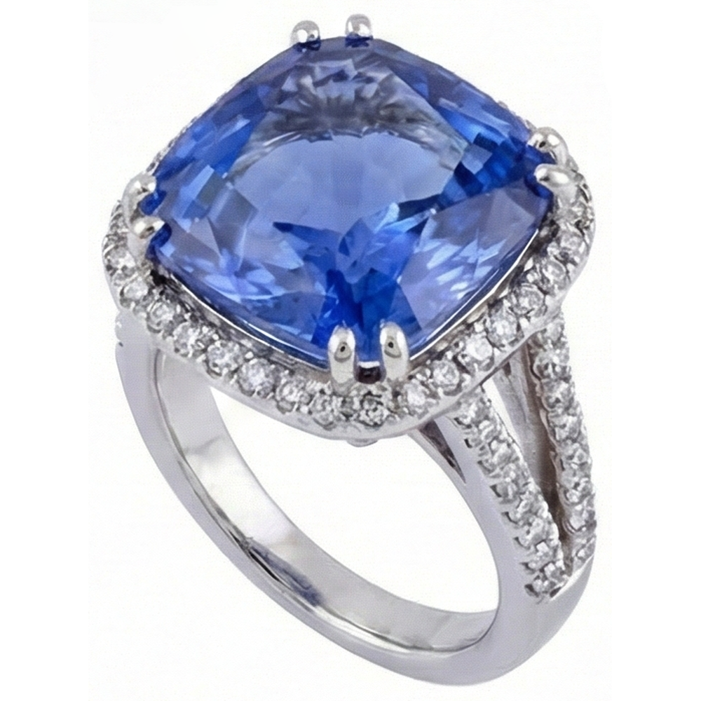 vero round tanzanite 6carati anello angolo laterale