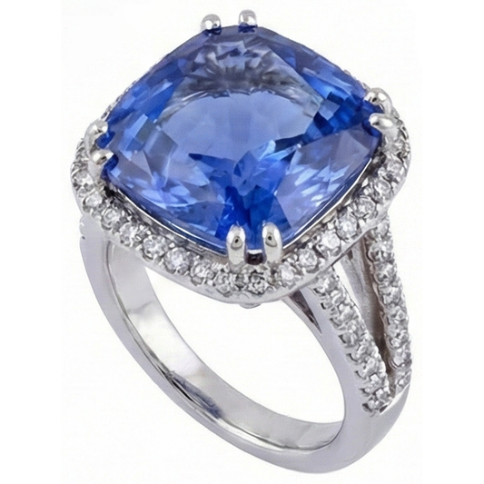 vero round tanzanite 6carati anello angolo laterale
