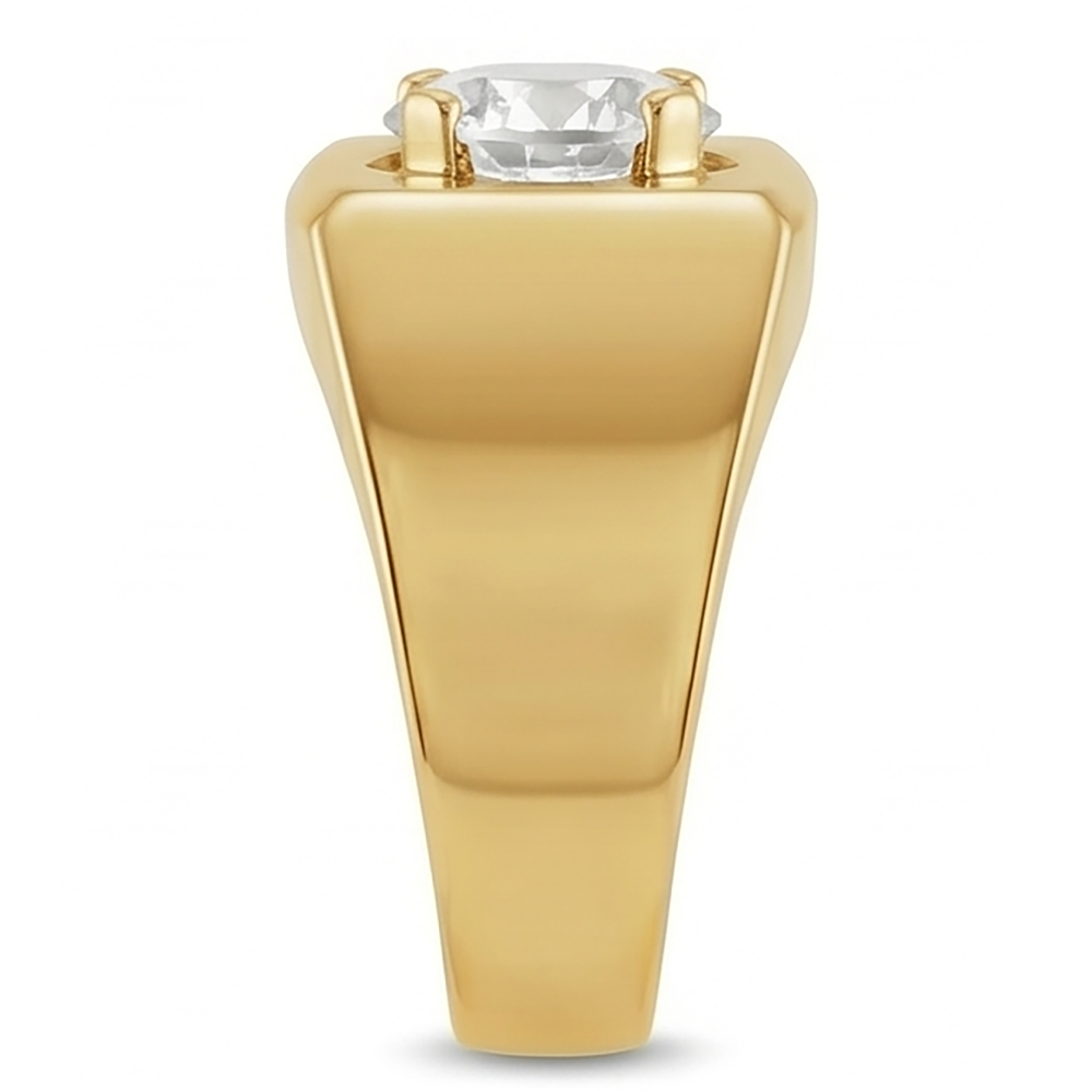 Cuscino Antico Anello da Uomo – Diamante 2 carati 10K Yellow Gold
