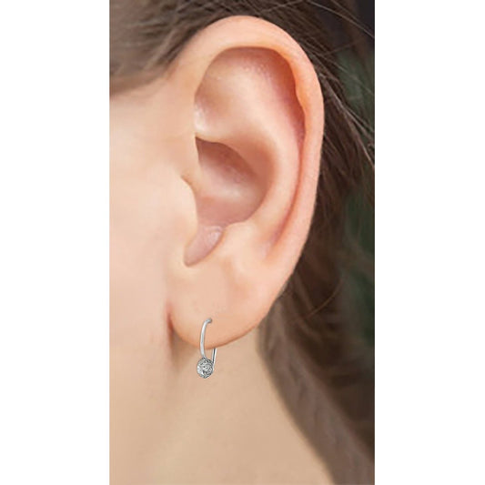 Cuscino Old Mine Cut 3 Carati Genuino Diamond Studs Orecchini In Oro Bianco 14K