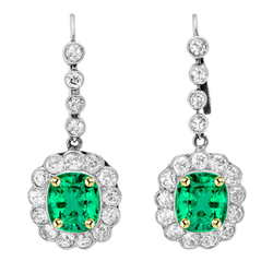 Smeraldo Colombiano GIA-Certificato Gemstone Earring – 2 carati