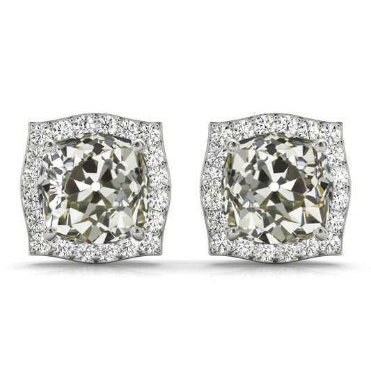 Diamante Orecchini Pendenti 5 carati Oro Bianco 14K – vista principale